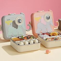 LAX SON SUS304 Individual Seal Elephant Lunch Box LX-7115